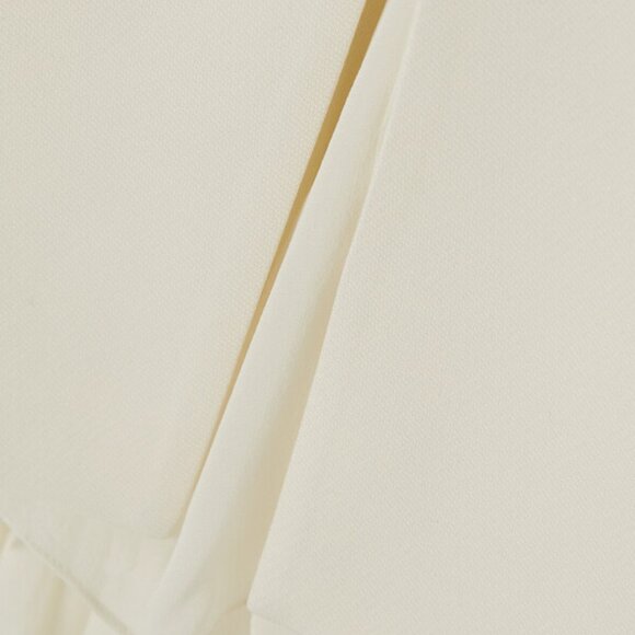 NWOT Khaite Teagan Ruffled Voile and Twill Mini Dress Pleated Off White - Picture 7 of 8